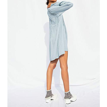 R.Vivimos Women's Cotton Button Down Tunic Dress