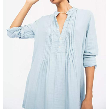 R.Vivimos Women's Cotton Button Down Tunic Dress