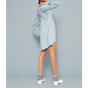 R.Vivimos Women's Cotton Button Down Tunic Dress