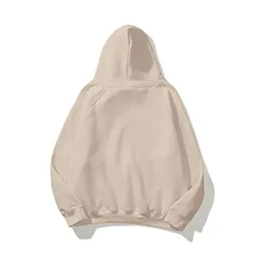 Lauweion Women Solid Basic Fleece Loose Hoodie - Cozy & Stylish