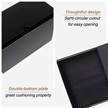 ZBEIVAN 8x6x4 Black Small Shipping Boxes, 20 Packs Corrugated Cardboard Mailer Boxes for Packaging Small Business Mailing Gifts Wrap Boxes with Lids