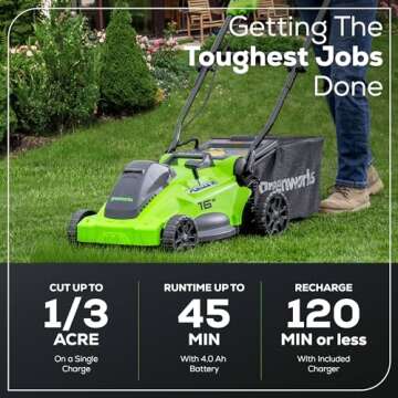 Greenworks 40V 16" Brushless Cordless Push Lawn Mower
