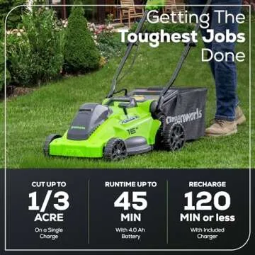 Greenworks 40V 16" Brushless Cordless Push Lawn Mower