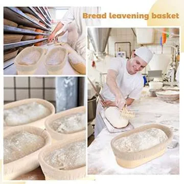 Perfect 4 Piece Bread Banneton Set for Sourdough Baking