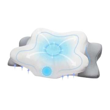 DONAMA Cervical Pillow for Neck Pain Relief,Contour Memory Foam Pillow,Ergonomic Orthopedic Neck Sup...