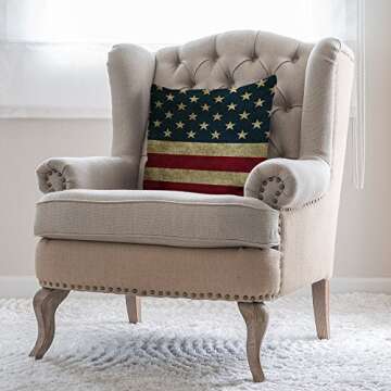 Moslion American Flag Pillow Cover for Stylish Home Decor