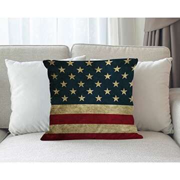 Moslion American Flag Pillow Cover for Stylish Home Decor