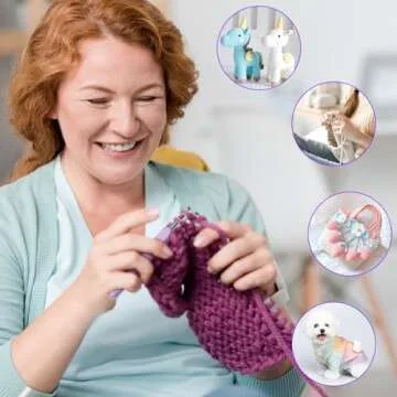 Crochet Hooks RealPlus 14 Pcs 2mm(B)-10mm(N) Ergonomic Crochet Hook Set for Arthritic Hands, Crochet Kit for Beginners with Soft Grip, Large Crocheting Needles with Purple Case