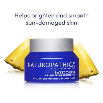 Naturopathica Sweet Cherry Brightening Enzyme Peel, Exfoliating Facial Peel Treatment for Brightening Skin, Antioxidant Rich Facial Mask to Nourish Skin, 1.69 fl oz