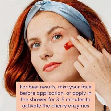 Naturopathica Sweet Cherry Brightening Enzyme Peel, Exfoliating Facial Peel Treatment for Brightening Skin, Antioxidant Rich Facial Mask to Nourish Skin, 1.69 fl oz