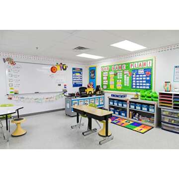 Fadeless Bulletin Board Paper, Fade-Resistant Paper for Classroom Decor, 48” x 12’, Lite Blue, 1 Roll