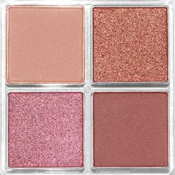 Palladio Eyeshadow Quads, Velvety Pigmented Blendable Matte, Metallic & Shimmer Finishes, Creamy Formula, Four Way Quad Eye Shadow Palette, Talc-Free (Gossip Girl)