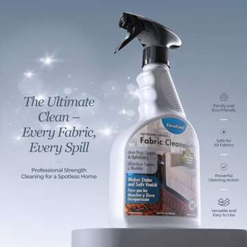 ForceField® Fabric Cleaner Professional Strength, Deeply Penetrates Water Safe Fabric & Fibers of Upholstery, Clothing, Rugs & Carpeting - 22oz