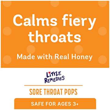 Little Remedies Sore Throat Pops, Made With Real Honey, 10 Count(Pack of 1)