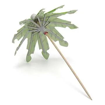 50pcs Cocktail Umbrellas for Drinks, Coolrunner Coconut Palm Tree Umbrella Toothpicks, Tropical Umbrella Decorations for Drinks Cocktail Cupcake Fruit - Add a Great Addition to Themed Party