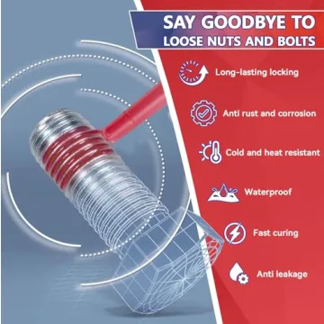 Blue & Red Threadlocker for Nuts Bolts Fasteners - Secure Hold