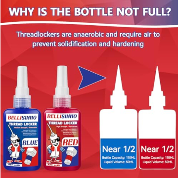 Blue & Red Threadlocker for Nuts Bolts Fasteners - Secure Hold