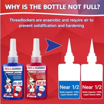 Blue & Red Threadlocker for Nuts Bolts Fasteners - Secure Hold