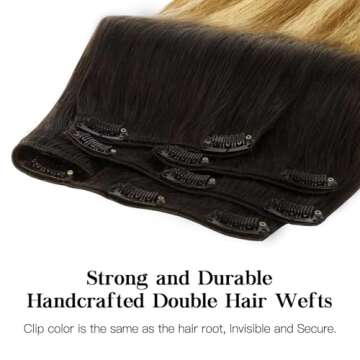 HOTBANANA Real Human Hair Clip-in Extensions for All Styles