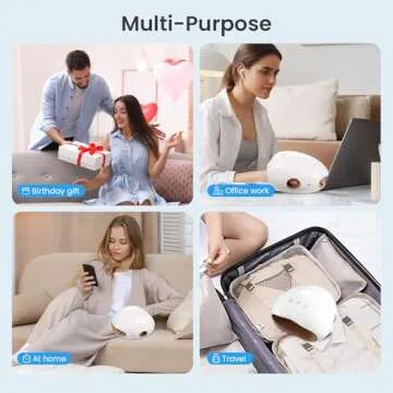 NOWWISH Hand Massager with Heat and Compression for Arthritis and Carpal Tunnel Pain, Birthday Gifts for Women Men - White