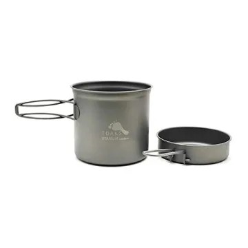 Lightweight TOAKS Titanium Cook Set for Outdoor Cooking
