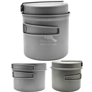 Lightweight TOAKS Titanium Cook Set for Outdoor Cooking