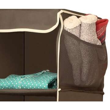 Simple Houseware 5 Shelf Hanging Closet Organizer, Brown