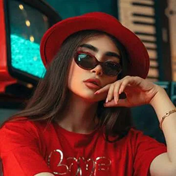 FEISEDY Retro Oval Sunglasses for Chic Sun Protection