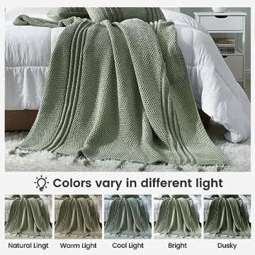 Cozy Bliss Knit Throw Blanket Soft Elegant Home Decoration