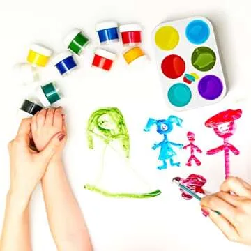 Thenshop 100 Pcs White Plastic Paint Palette 6 Well Watercolor Palette Rectangular Paint Tray Palette Mixing Palette for Kids Student Adult DIY Craft Art Acrylic Painting