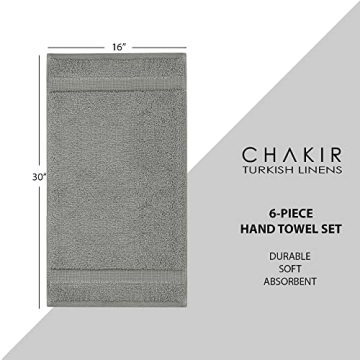 Chakir Turkish Linens Luxury Absorbent Towels 6-Piece Set