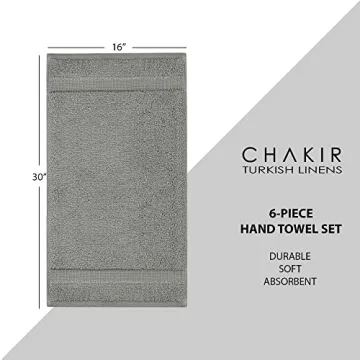 Chakir Turkish Linens Luxury Absorbent Towels 6-Piece Set