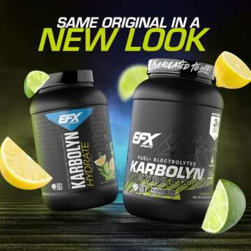 EFX Sports Karbolyn Hydrate | Carbohydrate Powder + Electrolytes | Sugar Free Sports Drink Mix | Fue...