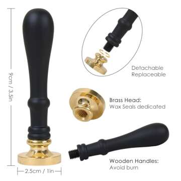 UNIQOOO Wild Floral Wax Seal Stamp for Invitations & Crafts