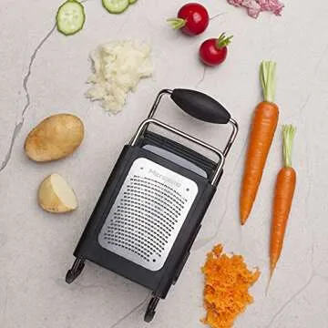 Microplane Ultra-Sharp Box Grater with 4 Blades for Kitchen Usage