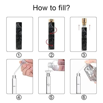 Vitog 10ml Travel Perfume Bottle Refillable - Atomizer Perfume Spray Bottle For Travel Empty Cologne Dispenser Mini Travel Bottle With Funnel,Distributor For Women Men