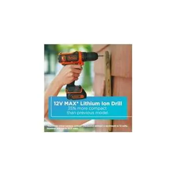 BLACK+DECKER 12V MAX Drill & Home Tool Kit, 60-Piece