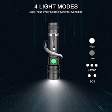 2000lm Rechargeable Waterproof LED Tactical Flashlight