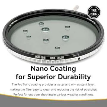 NiSi - 40.5mm Swift True Color ND-Vario, 1-5 Stops (ND2-ND32) Variable ND Filter, Dustproof and Waterproof Nano Coating Optical Glass, No Vignetting and X Effect with Lens Filter Case and Lens Cap