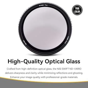 NiSi - 40.5mm Swift True Color ND-Vario, 1-5 Stops (ND2-ND32) Variable ND Filter, Dustproof and Waterproof Nano Coating Optical Glass, No Vignetting and X Effect with Lens Filter Case and Lens Cap