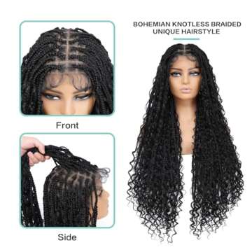 Stylish Humistwbiu Boho Box Braided Wig for Women