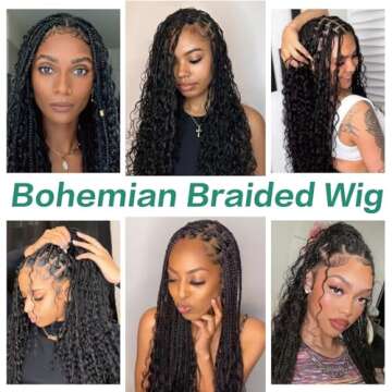 Stylish Humistwbiu Boho Box Braided Wig for Women