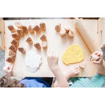Alphabet Playdough Stamps for Kids - Lowercase Learning Fun