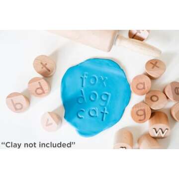 Alphabet Playdough Stamps for Kids - Lowercase Learning Fun