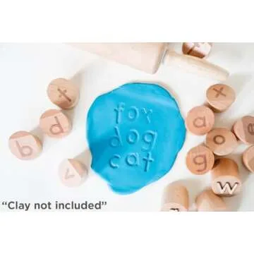 Alphabet Playdough Stamps for Kids - Lowercase Learning Fun