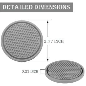 SINGARO Car Cup Coaster, 4PCS Universal Non-Slip Cup Holders Embedded in Ornaments Coaster, Car Inte...