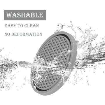 SINGARO Car Cup Coaster, 4PCS Universal Non-Slip Cup Holders Embedded in Ornaments Coaster, Car Interior Accessories, Gray