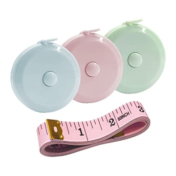 GDMINLO 3 Pack Retractable Tape Measure Set - Perfect for Sewing & Tailoring