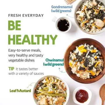 Dried Korean Mustard Greens [ 돌산갓나물 ] 2 Pouches, Mustard Greens Mix with Mushrooms and Root Vegetables Medley, Great for Rice Bowls and Stew [ Korea Herb ]