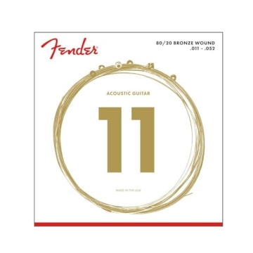 Fender 80/20 Bronze Acoustic Guitar Strings - Bright, Clear Tones for Every Musician